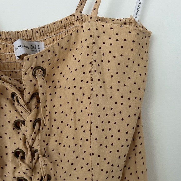 Faithfull the Brand polka dot dress with grommets - Picture 1 of 6